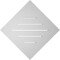 Ekena Millwork Diamond Surface Mount PVC Gable Vent: Non-Functional, w/ 3-1/2"W x 1"P Standard Frame, 24"W x 24"H GVPDI24X2401SN - alternate 5